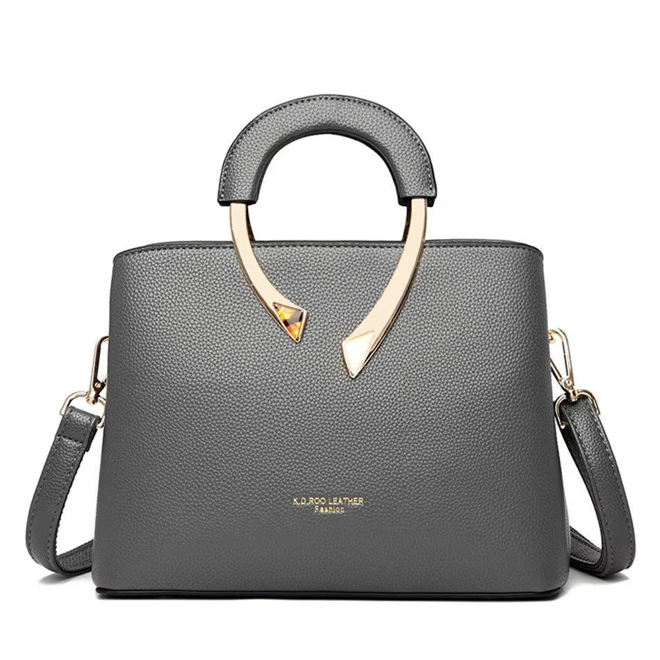 GENUINE  High Quality Pu Leather Casual Tote Luxury Handbags Women Bags Designer Shoulder Crossbody Bags for Women 2025