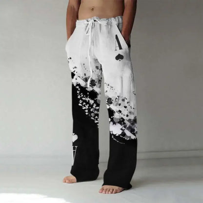 Stars and Stripes Straight Full Length Wide Leg Pants Printed Hipster Fashion Trousers Streetwear Jogger Sweatpants Men Clothing