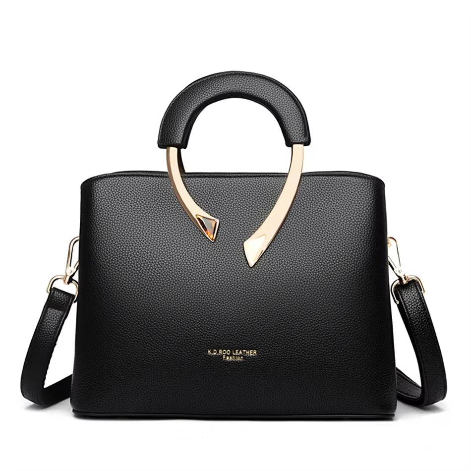 GENUINE  High Quality Pu Leather Casual Tote Luxury Handbags Women Bags Designer Shoulder Crossbody Bags for Women 2025