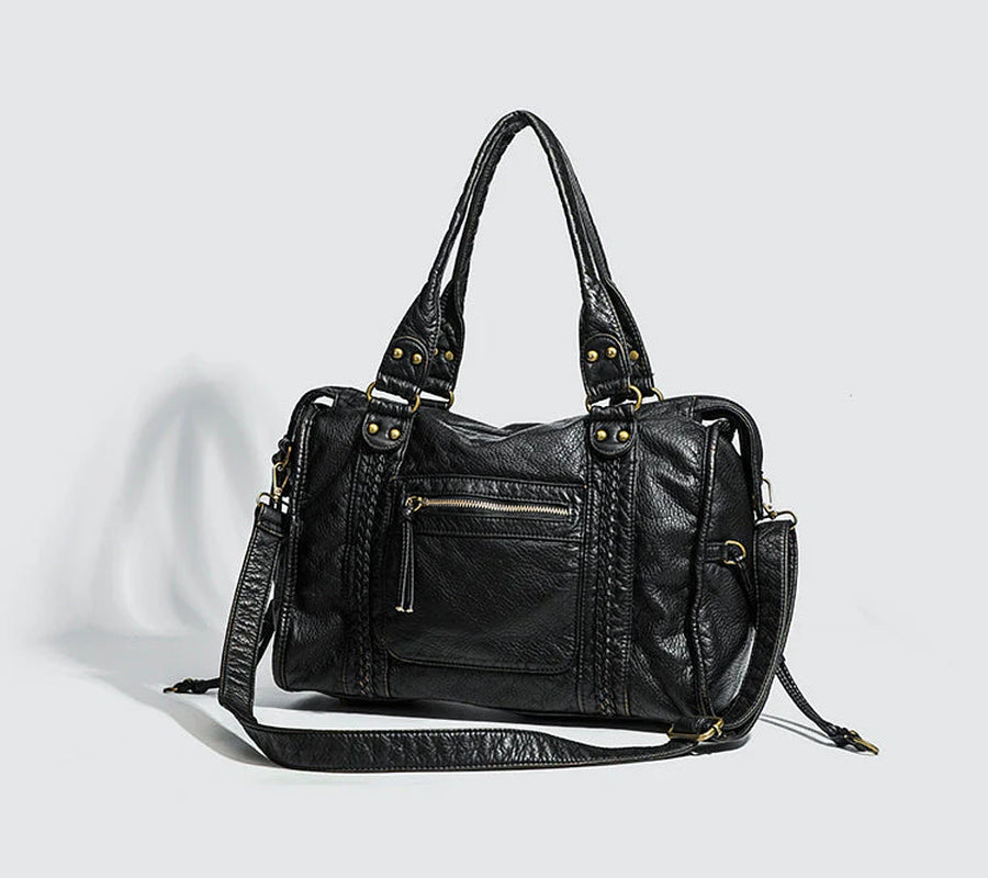 Sac Femme Grande Bandoulière Avec Fermeture Éclair | Tressé