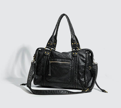 Sac Femme Grande Bandoulière Avec Fermeture Éclair | Tressé