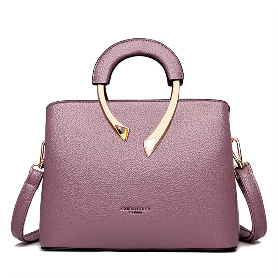 GENUINE  High Quality Pu Leather Casual Tote Luxury Handbags Women Bags Designer Shoulder Crossbody Bags for Women 2025
