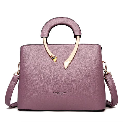 GENUINE  High Quality Pu Leather Casual Tote Luxury Handbags Women Bags Designer Shoulder Crossbody Bags for Women 2025